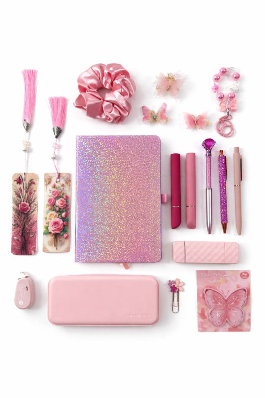 💗 Pink Butterfly Stationery Set